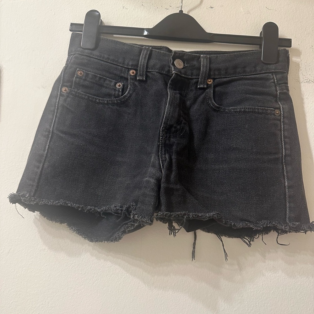 Black Levi Denim Cutoff Shorts
